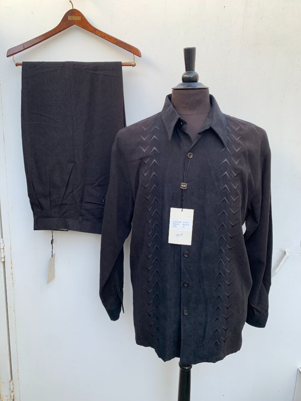 POWER PLAY 100% Microlon Suede Two-Piece Casual Set Pant and Shirt